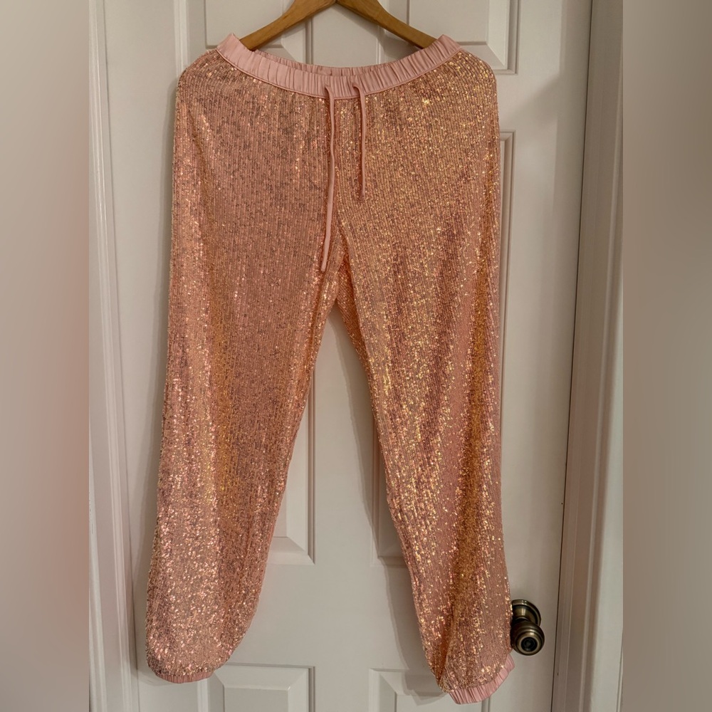 Victoria’s Secret Sequin pants iridescent pink XS Xsmall